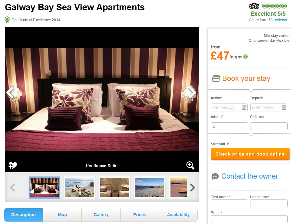 Galway Bay Sea View self catering apartments